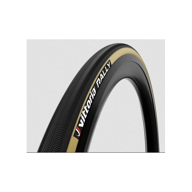Boyau Vittoria Rally Kevlar 700x25C Noir/Beige 1 Boyau Vittoria Rally Kevlar 700x25C Noir/Beige