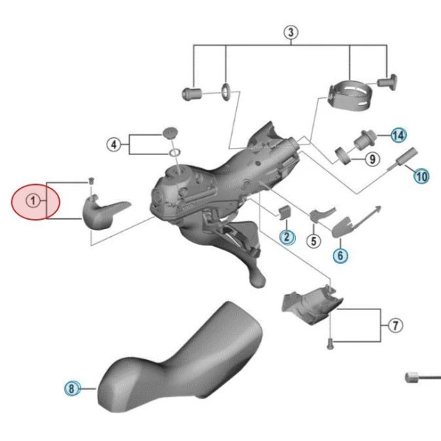 Capot Frontal Shimano 105 ST-R7020 1 Capot Frontal Shimano 105 ST-R7020