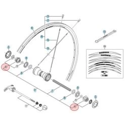 Conte-Ecrou De Cône De Moyeu De Roue Avant Shimano RS10/RS20