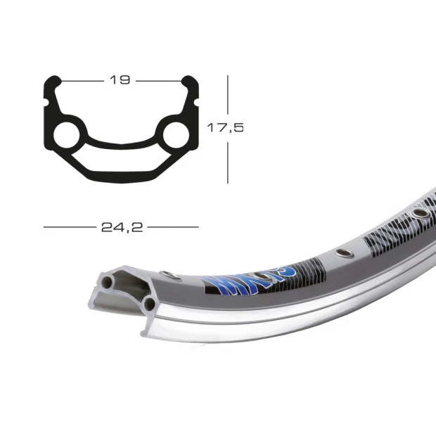 Jante Exal MX 19 28" 32 Trous 1 Jante Exal MX 19 28" 32 Trous